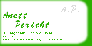 anett pericht business card